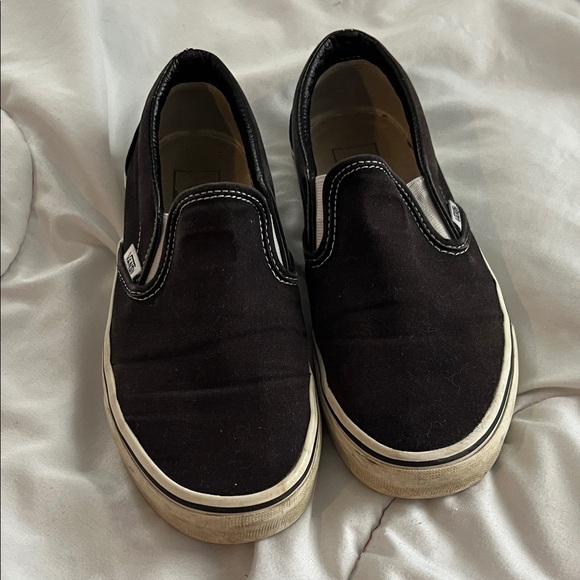Vans Black and White Slip-On Shoes - Picture 1 of 6